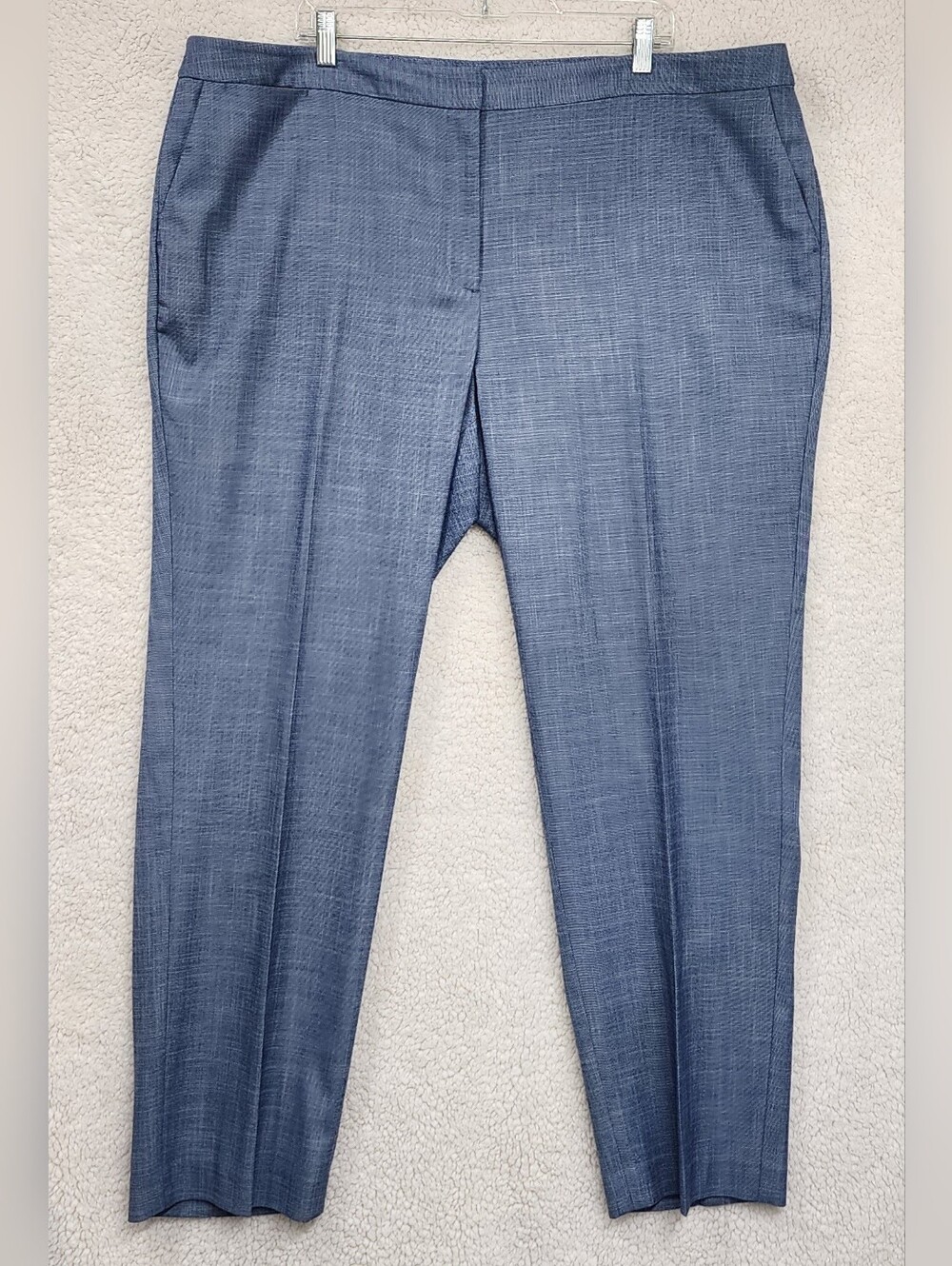Talbots Plus Women’s Size 20W Blue Straight Leg Dress Pants Minimalist Workwear - Picture 3 of 15